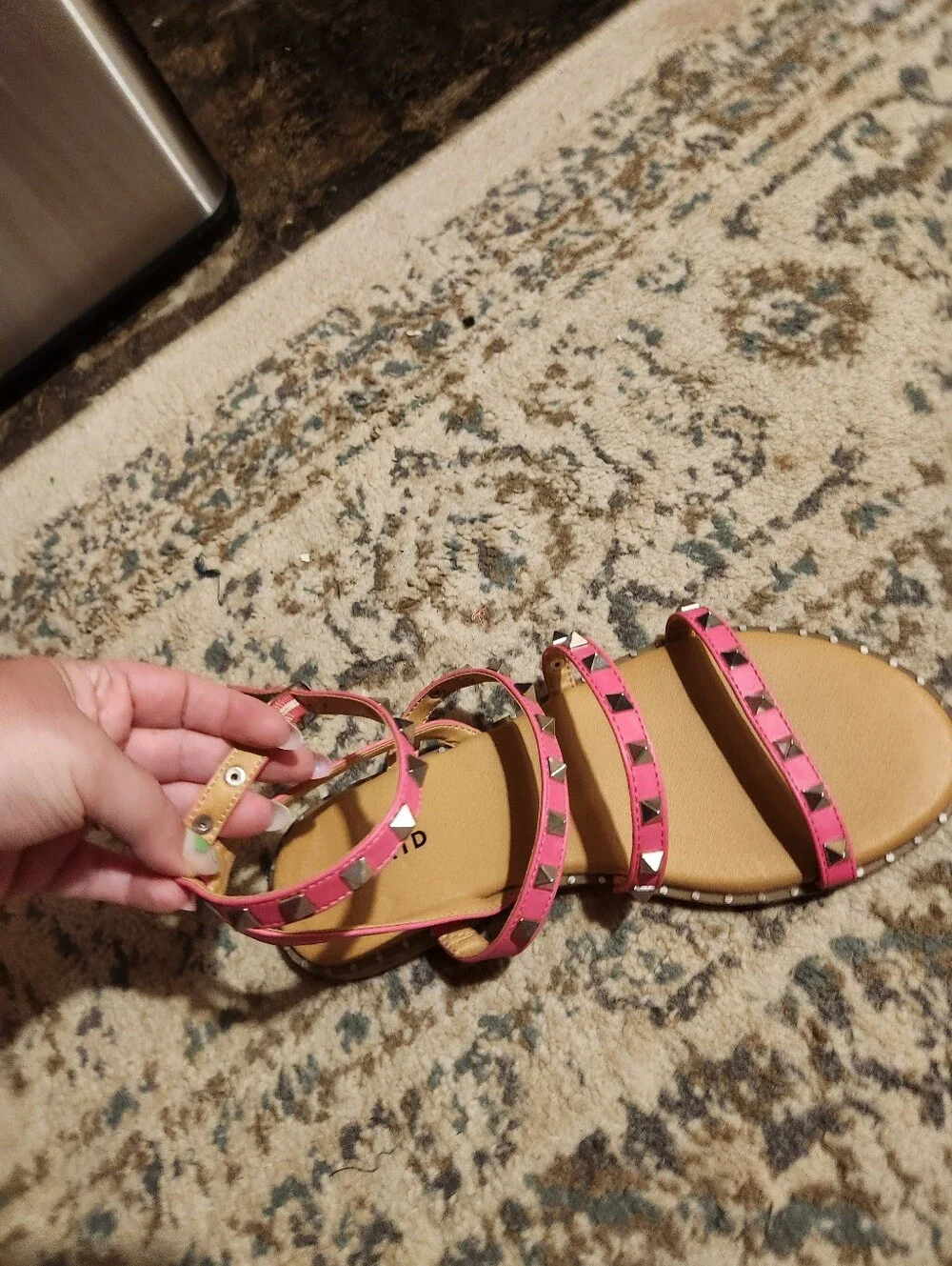 torrid Hot Pink Studded Multi-Strap Sandals